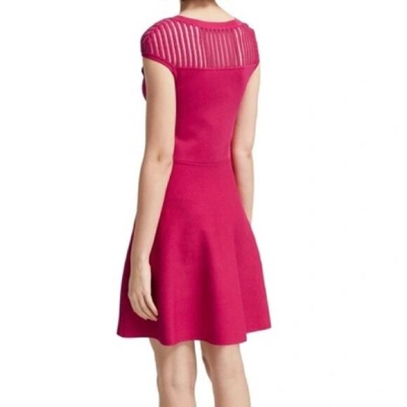 French Connection Rose Magenta Haze Pink Fit & Flare Dress Size 6 - Picture 2 of 12